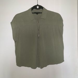 TOPSHOP Green Blouse